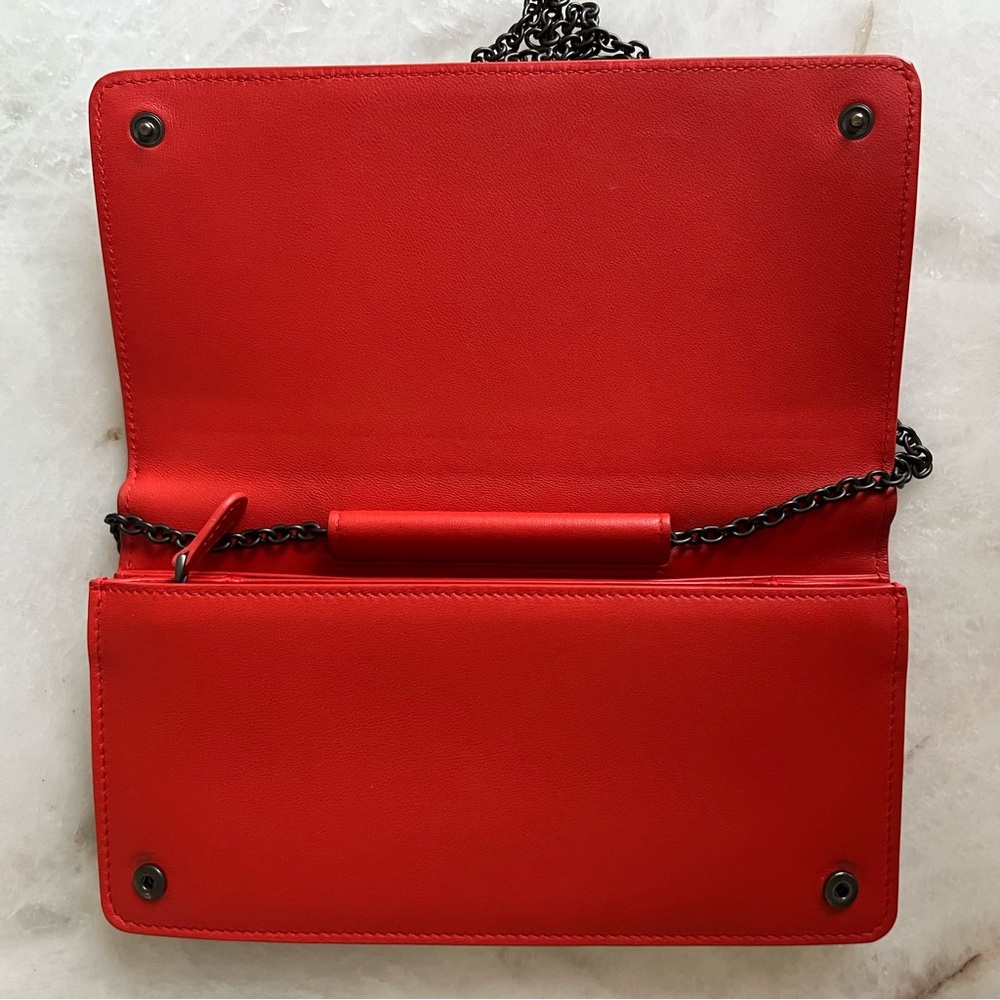 Bottega Veneta Intrecciato Red Woven Leather Clutch Purse - Picture 10 of 14